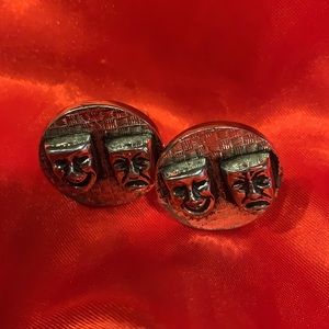 Vintage Comedy & Tragedy Cuff Links